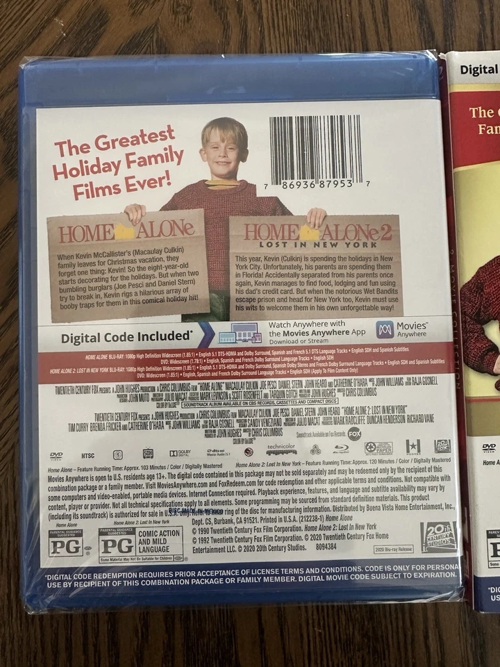 HOME ALONE 1 & 2 (2 Movie Collection) DvD + Blu-Ray Disc + Digital Code  - Image 4 of 4