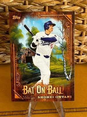 R839 2025 Topps x Bob Ross: The Joy of Baseball Shohei Ohtani Bat on Ball BOB-11