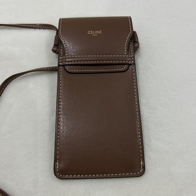 Celine Brown Leather Sunglasses Case Mini Shoulder Bag | eBay