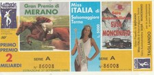 BIGLIETTO - LOTTERIA - NAZIONALE - MISS ITALIA - ESTRAZIONE 27/09/1998