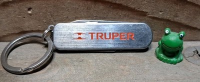 TRUPER STAINLESS STEEL 4 IN 1 MULTI-TOOL KEYCHAIN GREAT CONDITION SEE PHOTOS 