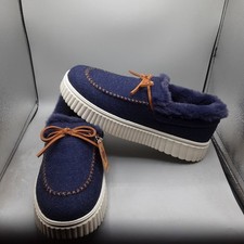 Skechers Cozy Ojai Moccasin Slippers Women's 10M Blue Navy A90