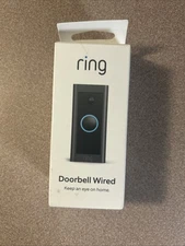 Ring Video Doorbell Wired  2.4 GHz WiFi 1080p HD - Black *Open Box*