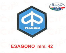 SCUDETTO ESAGONALE 42 MM ADESIVO ALLUMINIO STEMMA LOGO Piaggio Ape 50