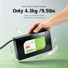 48V 20Ah Motorcycle Battery with 30A BMS, for 200W-1200W Outdoor Projects