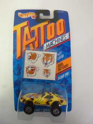 Vintage 1992 Hot Wheels TATTOO MACHINES - STREET BEAST CORVETTE - MOC
