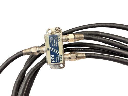 PDI 2 WAY CABLE TV RF COAX POWER SPLITTER DIVIDER 5 MHz-1000 MHz (1 GHZ) - Picture 2 of 5