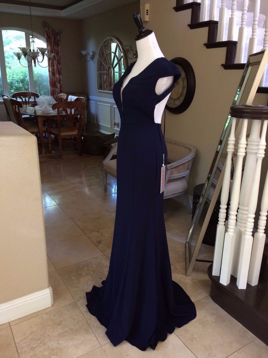 $550 NWT NAVY BLUE JOVANI PROM/PAGEANT/FORMAL DRESS/GOWN #26343 SIZE 4 |  eBay
