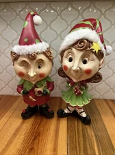 Large Vintage 90’s McTwinkle Christmas  Elves  Figures Large  16” Tall Resin