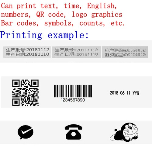 Handheld Tintenstrahldrucker Code Datum Wörter QR Barcode Machine 600DPI 2-13mm - Bild 10 von 10