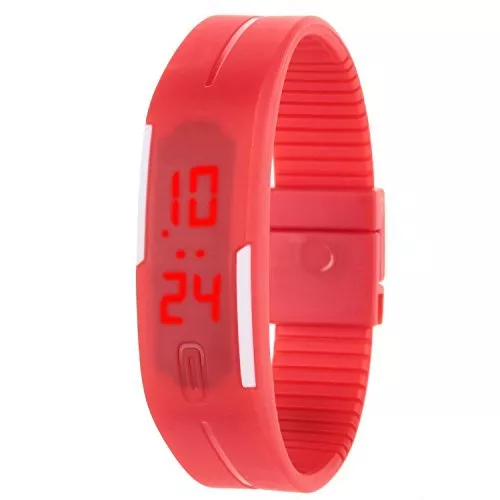 Kids LED Watch Ultra Thin Colorful Silicone Rubber Bracelet Touch