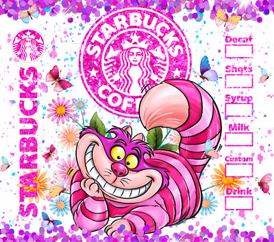 Cheshire Cat Sublimation Print for 20oz Tumbler, Heat Transfer, Ready To Press