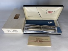 VINTAGE CROSS STERLING SILVER BALL POINT PEN AND MECHANICAL PENCIL LADIES SET