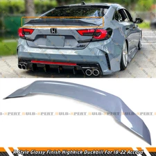 FOR 18-22 HONDA ACCORD JDM HIGHKICK SONIC GRAY PEARL DUCKBILL TRUNK SPOILER WING