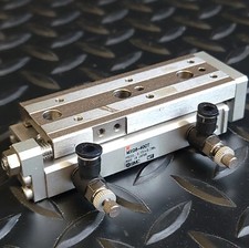 SMC - MXQ8-40CT - Guided Cylinder Slide Table - Adjustable Stroke - Auto-SW