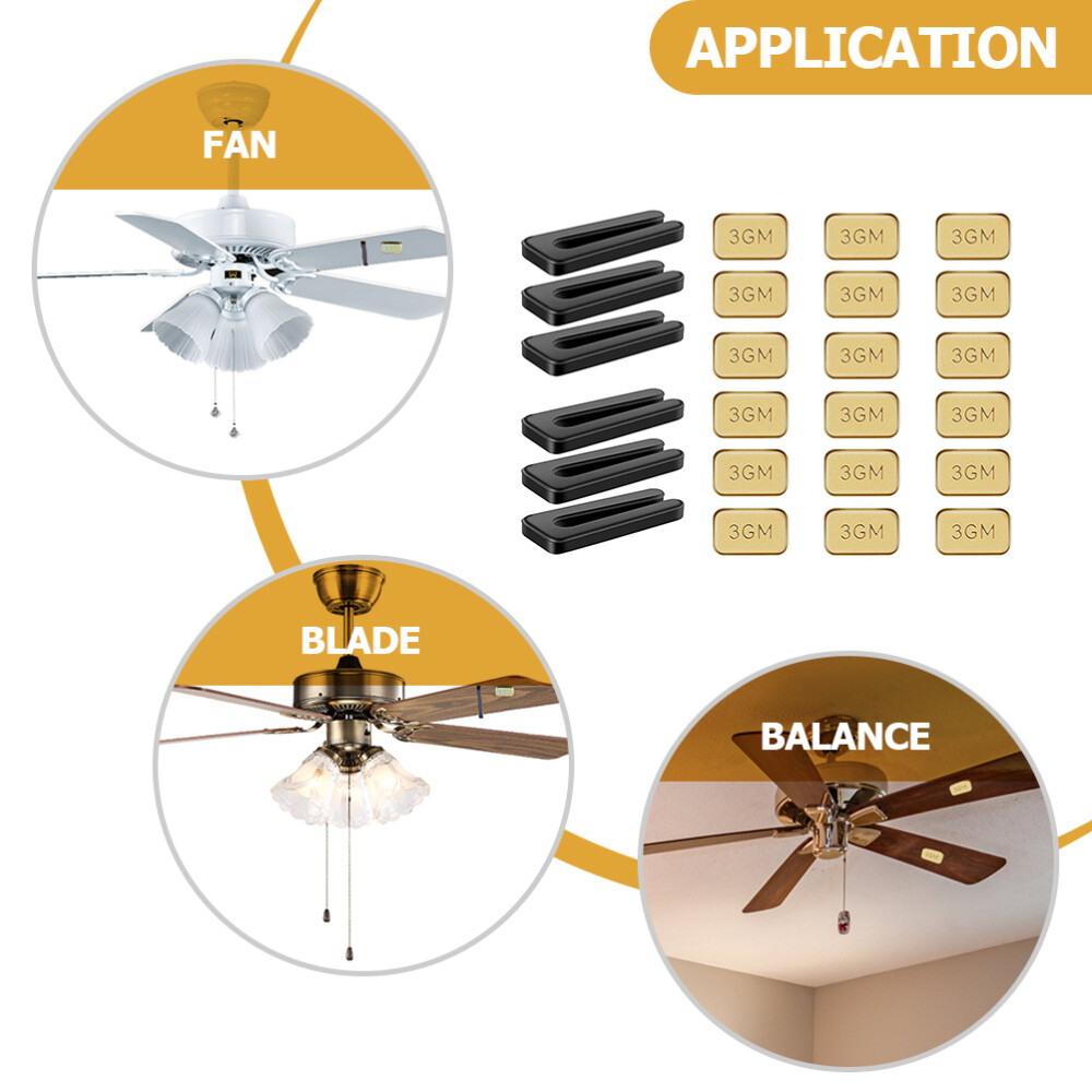 6 Sets Ceiling Fan Blades Balancing Kits Fan Balancing Clips Adhesive Weights thumbnail 5