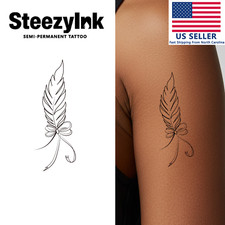 SteezyInk temporary tattoo Feather Touch last upto 2 weeks 2 x 4 inch