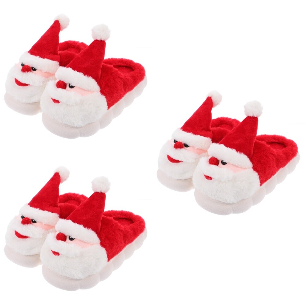 SAOLA 3 paia di pantofole fuzzy pantofole da donna in pelliccia per suola rigida ciabatte da esterno