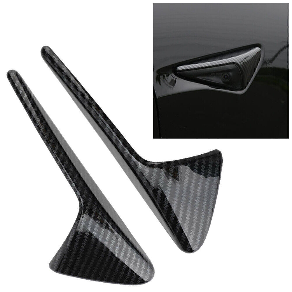 Tesla Model 3 X S Carbon Fiber Air Vent Hood Intake Fender Cover Trim 2PCS