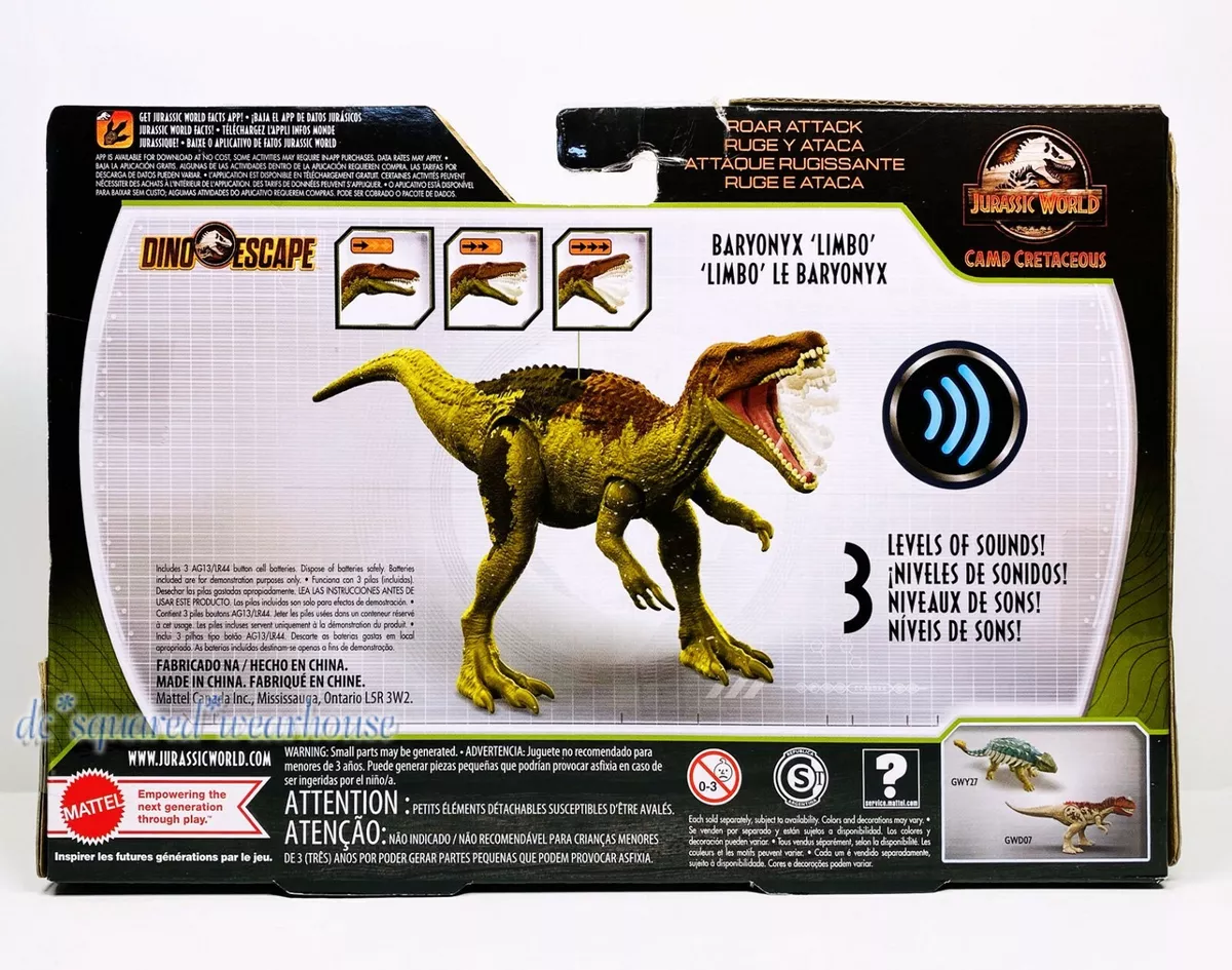 Mattel Jurassic World Roar Attack Baryonyx Limbo