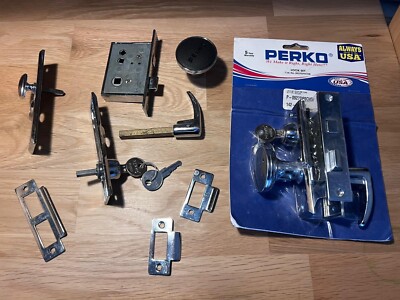 Perko Yacht Boot Einsteckschloss Innentürschloss und Drücker Set 0927
