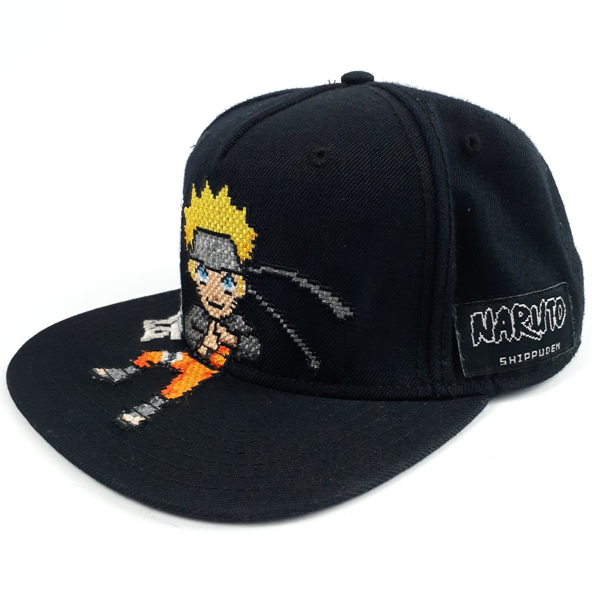Naruto Shipppuden Basebal Cap Black Adjustable Snap Back Strap