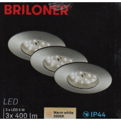 Briloner LED Einbauleuchten matt-nickel 3xLED-Modul/5W (7204-032)