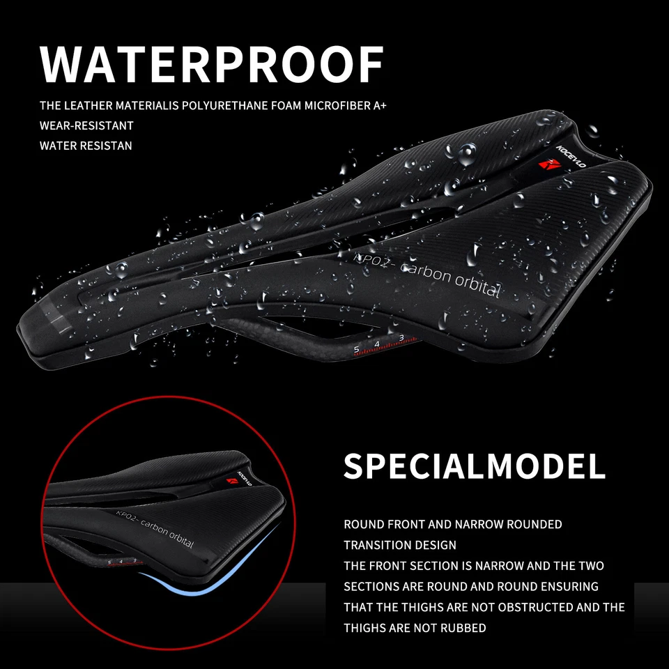 ultraleichter carbon Kohlefaser Schienen Sattel MTB road rennrad Fahrradsattel - Bild 3 von 4