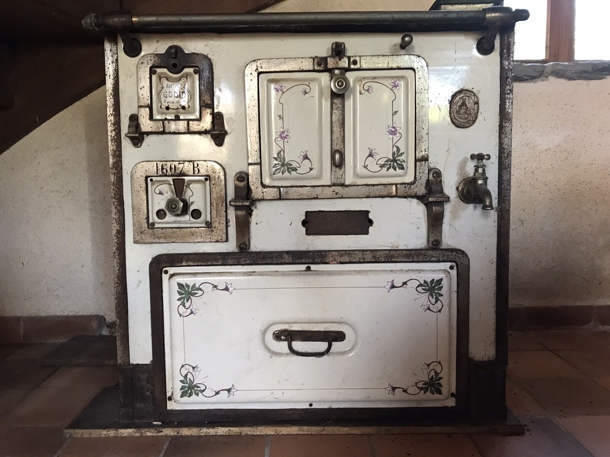 Cuisinière Ancienne En Métal - Années 1900/1920 - Brûleur - Dimensions 26x17x32 Cm
