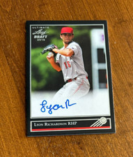 Lyon Richardson 2018 Leaf Ultimate Gold Leaf Stars Auto BG-LR1 Cincinnati Reds