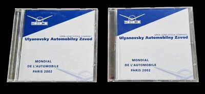 2x UAZ Russland Cars Auto Pressemappe Media Press Kit Paris 2002 XX