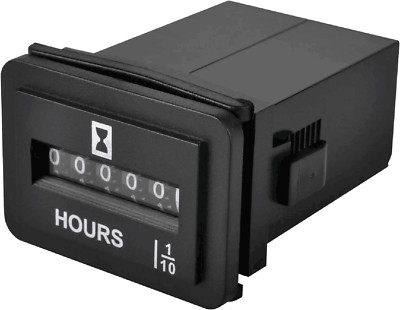 DC 6V-80V Mechanical TOT Hour Meter Data Storage Generator Golf Cart Mower ATV