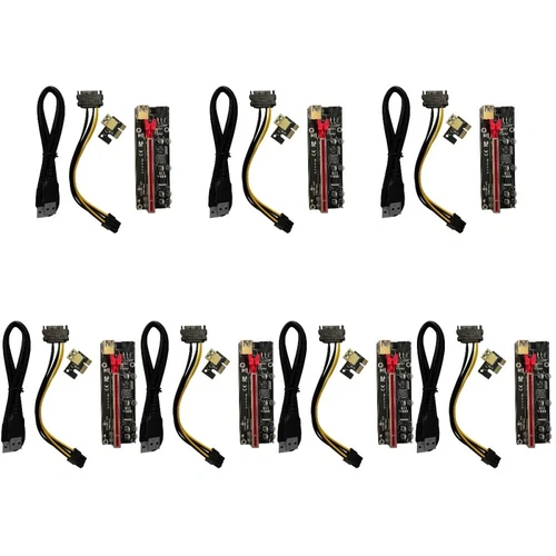  7 Sets PCIe -Grafikkartenverlängerungskabel PCI-E 1x Bis 16x Riser