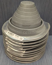 Lot of 10 x #3 (1/4" to 5") ROUND GRAY EPDM Pipe Flashing Dektite DF103G