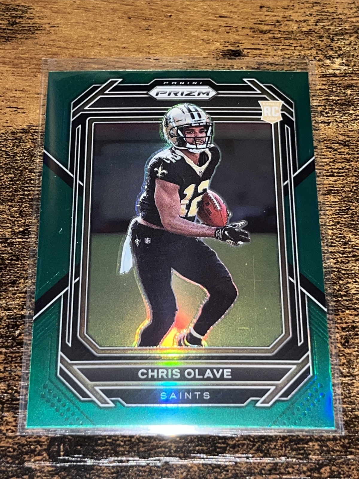 2022 Prizm #310 Chris Olave Green Parallel Rookie Card New Orleans Saints