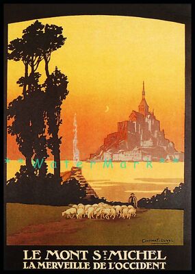 290187 Le Mont St Michel 1925 France French Castles Travel PRINT POSTER