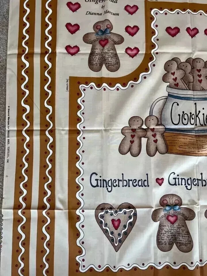 gingerbread apron fun fabric dianna marcum marcus grandma’s panel - Image 2 of 4