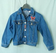 Vintage Rare 90's Disney Classic Mickey  Co. Kids Denim Jean Jacket, size L 6X 