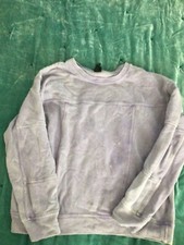 Wild Fable Purple Cropped Sweatshirt Crewneck Faded Distressed Bleach XS