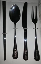 24 PC CUTLERY SET 6 each, knife, fork, tablespoon, chopsticks