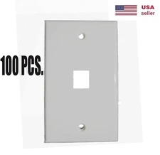 100-1 Jack Port RJ45 Faceplate White  Fast Free Shipping - Tuff Jacks Quality