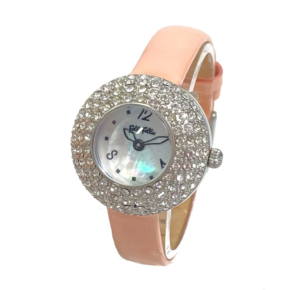 Folli Follie watch Change Belt Bezel quartz Wristwatch SS