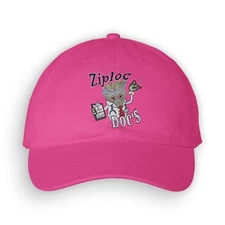 ZipLoc Doc's Adjustable Cotton Dad Hat Ball Cap Polo Style - Barbie Pink