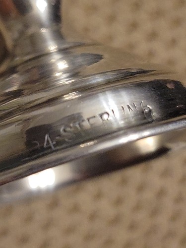 Vintage Sterlingsilber halmarkierte schiddische Tasse mit Davidstern 5 Zoll - Bild 9 von 10