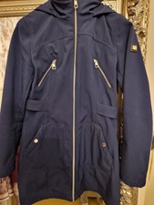 Eliza J Tk Maxx Womens Blue Hooded Coat Long Coat Outerwear Jacket. Size S