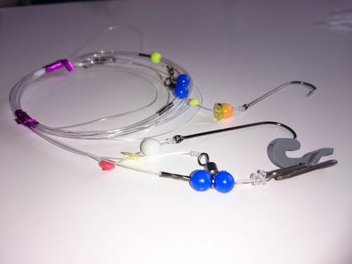 5 x Loop Rigs (Portsmouth rig) with BREAKAWAY IMPS - Rays, Cod, Bass ...