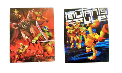 TMNT Set of 2 Folders, Fighting for Good (Shredder v Turtles, Mutants Rule)