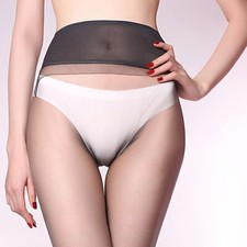 Ultra Sheer Mid-waist Deep Crotch Pantyhose Stocking Seamless Tights for Women