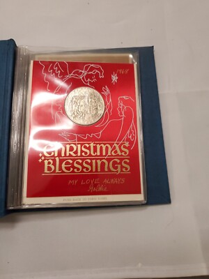 Holiday Cards By The Franklin Mint. Binder w/ Holiday Coins Medals with 4  cards | eBay