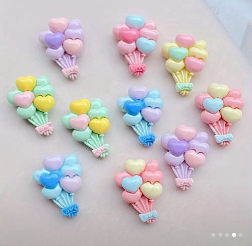 6pcs Multicolored Heart Balloons For Croc Accessories Shoe Charm Charms - Picture 5 of 5